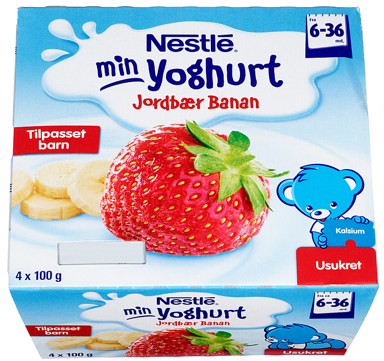 Min yoghurt strawberry banana   400g