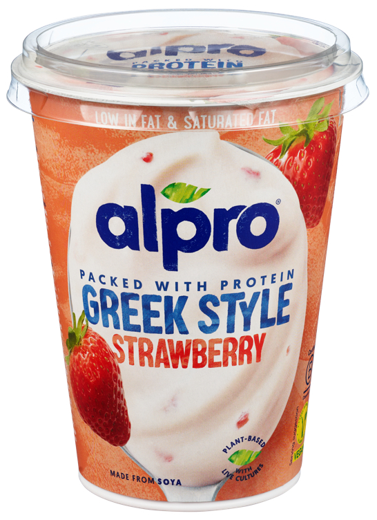 Greek style soyagurt jordbær   400g