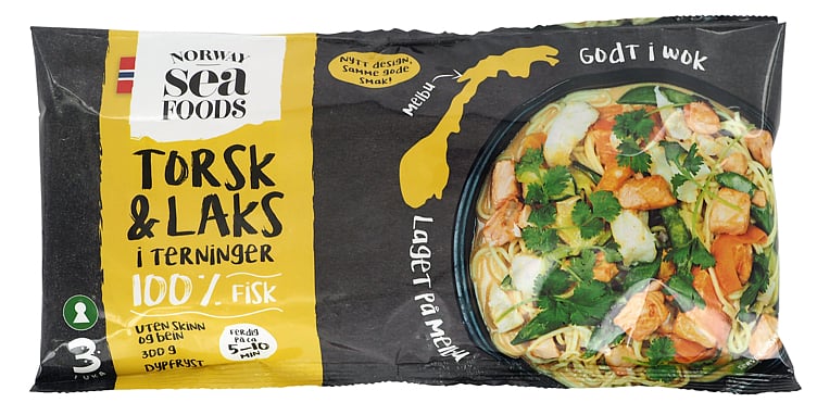 Torsk laks terninger 300g