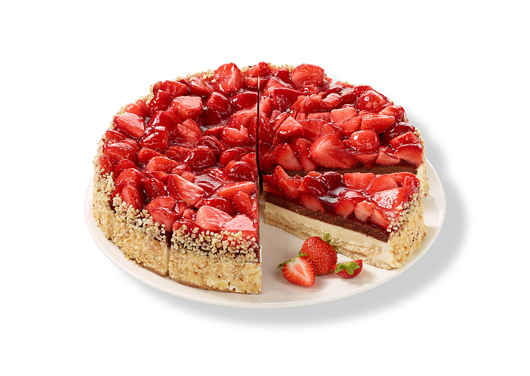 Jordbærkake oppdelt 12stk 2150g