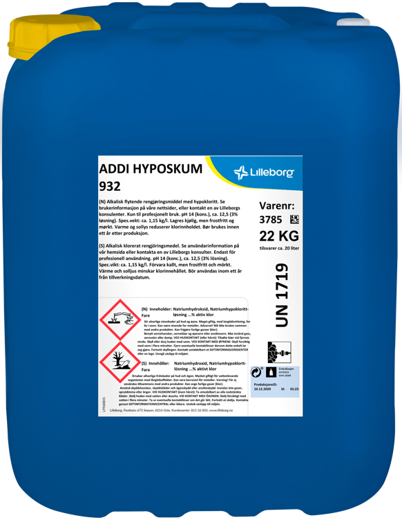 Skumrengjøringsmiddel 932 22kg