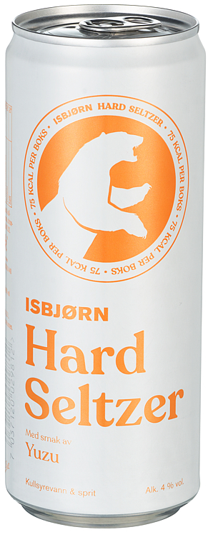 Isbjørn hard seltzer yuzu bx 4% 24x33cl
