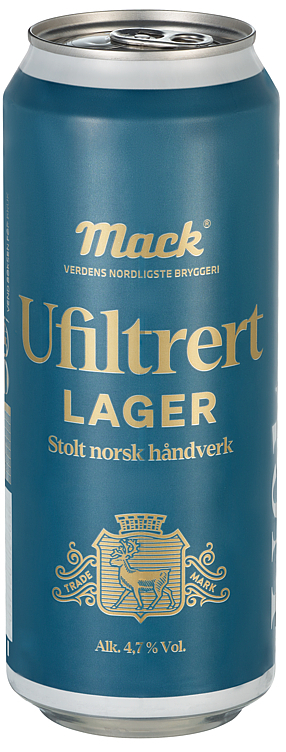 Mack lager ufiltrert bx   4,5%   24x50cl