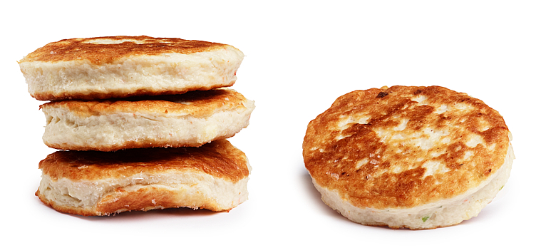Klippfiskburger m/ost 70% fisk 130g  2,5kg