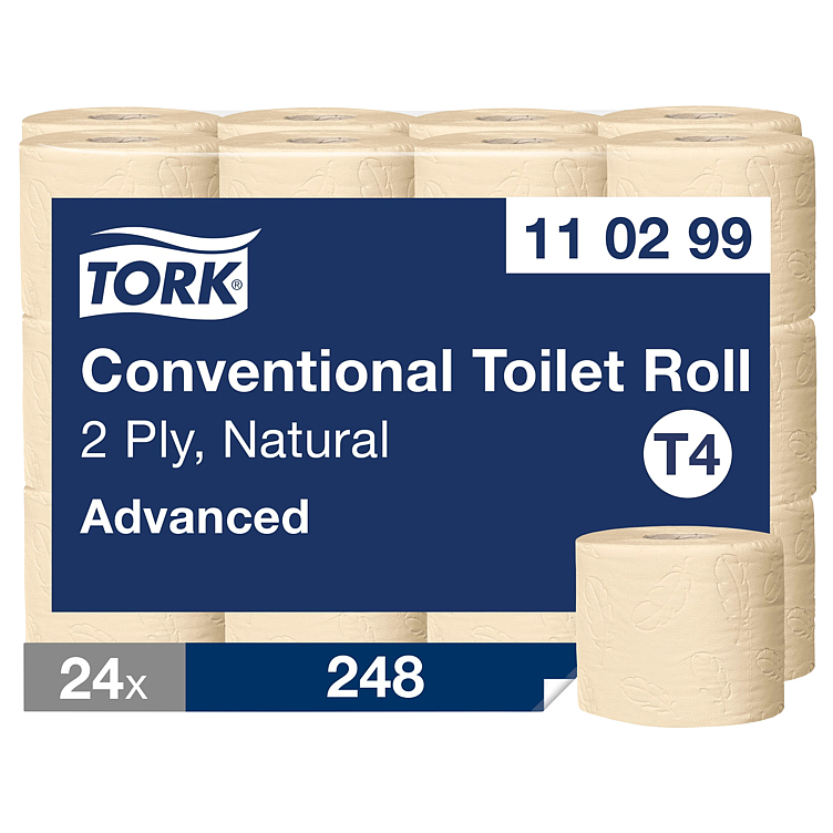 Toalettrull konvensjonell natur t4   24stk