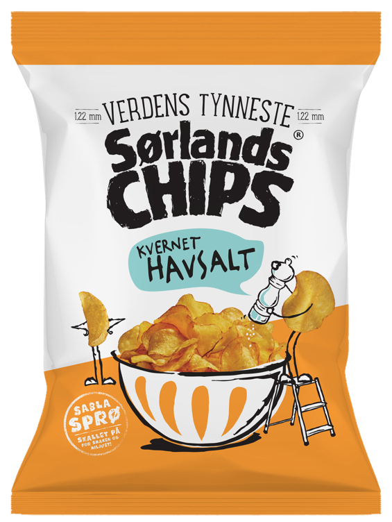 Sørlandschips verdens tynneste havsalt 30g
