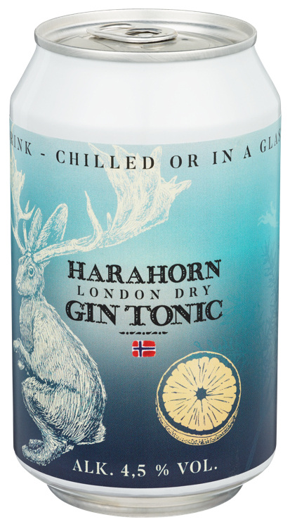 Harahorn gin&tonic rtd   4,5%   24x33cl