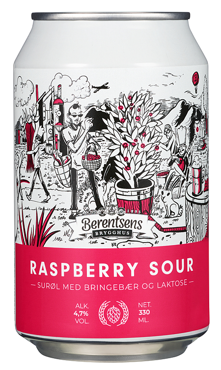 Raspberry sour surøl bx   4.7%   24x33cl