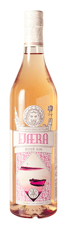 Oslo håndverksdestilleri fjæra rose gin   43%   70cl
