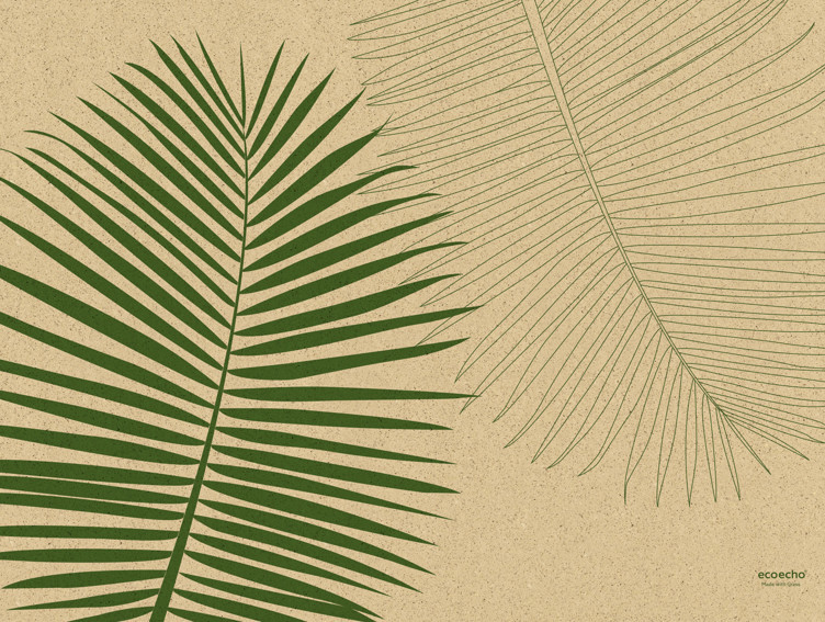 Bordbrikke gress/papir leaf 30x40cm 250stk
