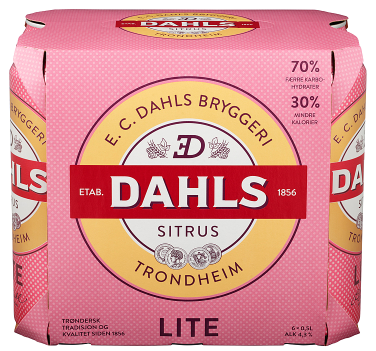 Dahls lite sitrus 4,5% 24x50cl