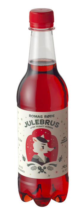 Romas røde julebrus uten tilsatt sukker fl 24x0,5l