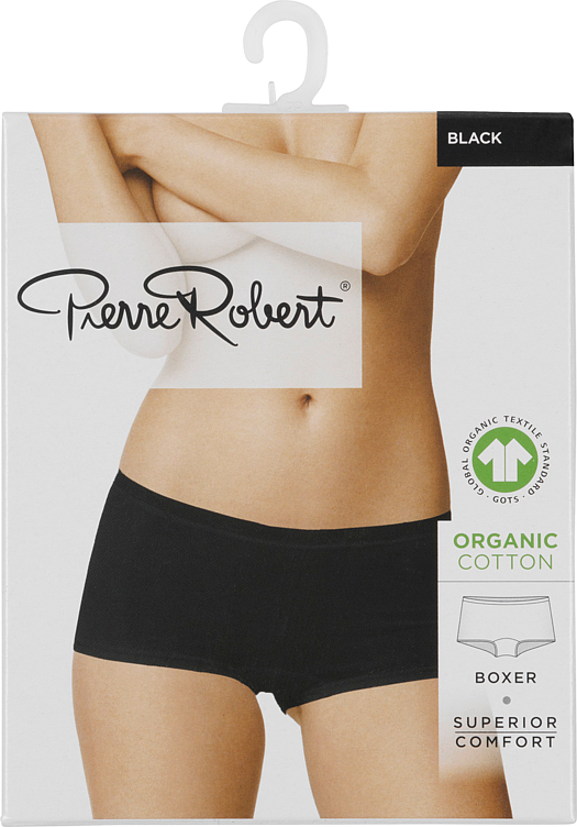 Cotton boxer dame svart m