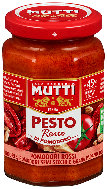 Pestosaus m/røde tomater 180g