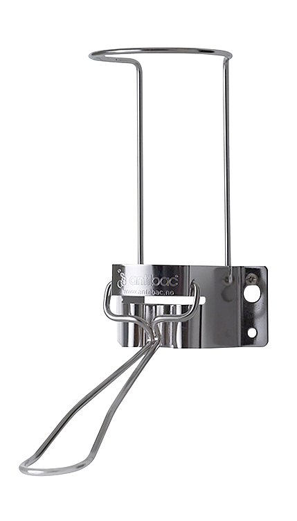 Antibac dispenser stål flaske m/støtte lang 750ml