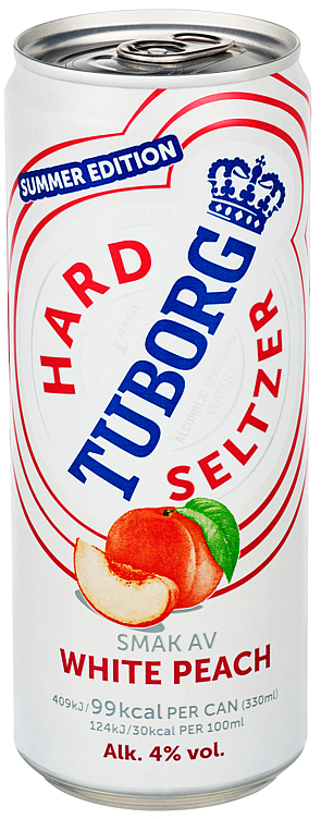 Tuborg hard seltzer peach 4% 24x33cl