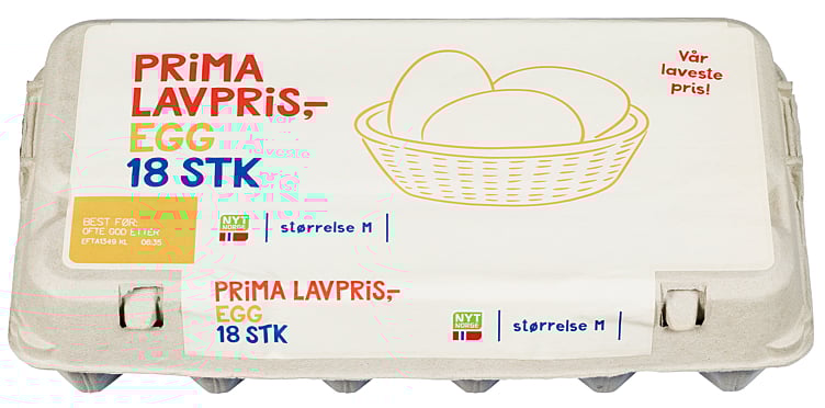 Egg str m   18stk