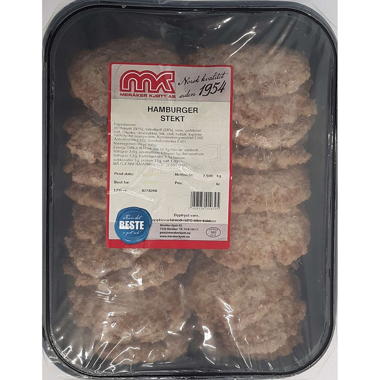 Hamburger stekt      2,5kg