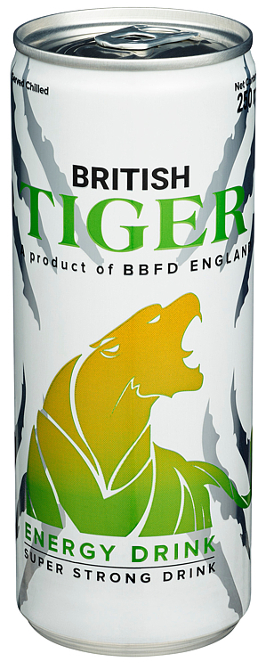 British tiger grønn med smak av tropisk frukt   24x250ml