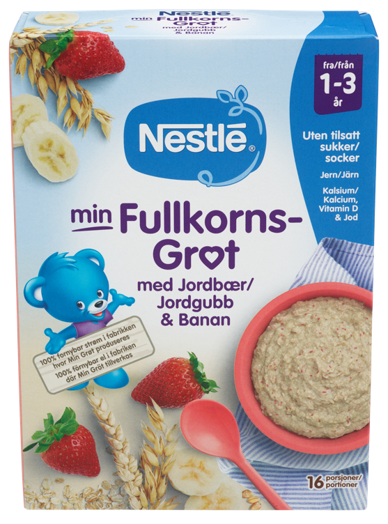 Porridge whole grain strawberry banana 1-3y   450g