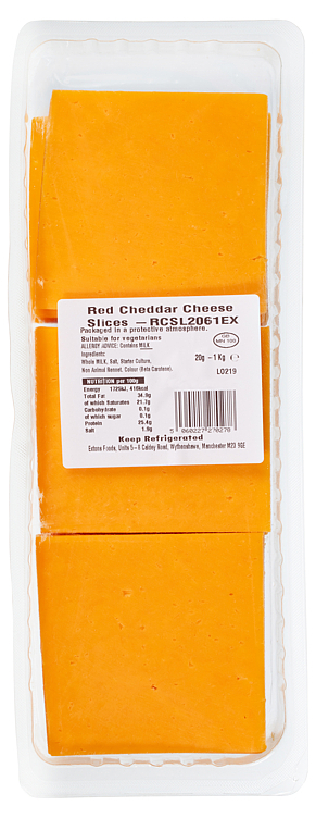 Engelsk cheddar skivet  1kg