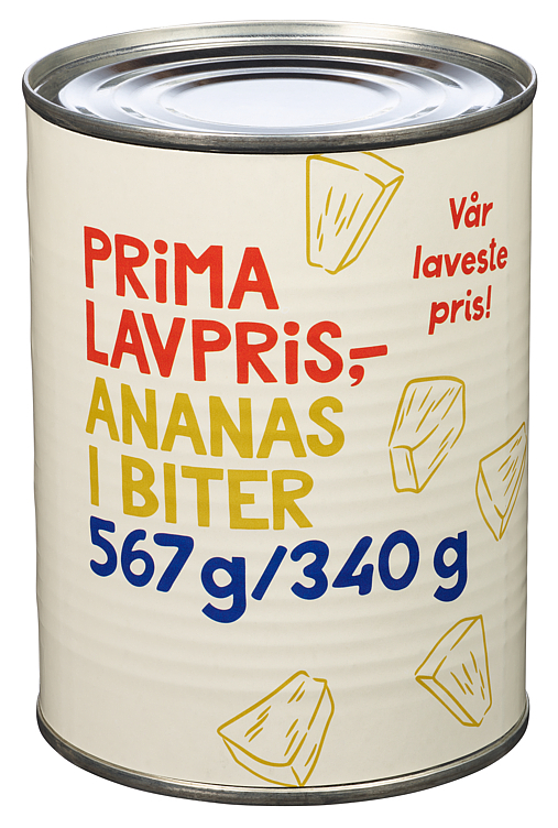 Ananas i biter 567g