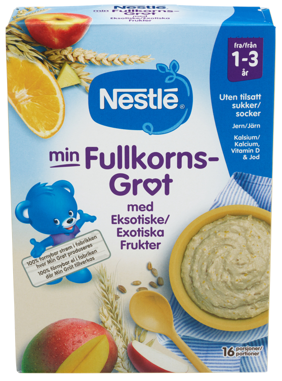Min wholemeal porridge exotic frutis 1-3year 450g