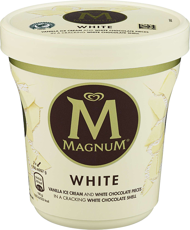 Magnum white vanilla ice w/white chockolate (28%)  440ml