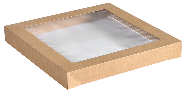 Lokk tray catering crd/pla small brun 100stk