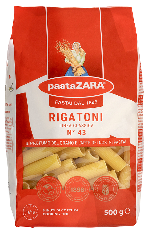 Rigatoni store rør 500g