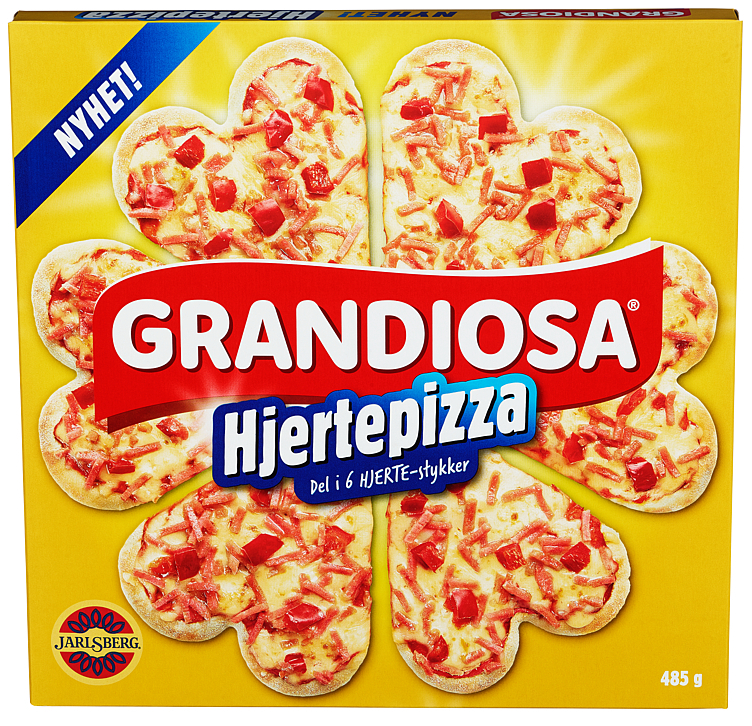Grandiosa hjertepizza 485g
