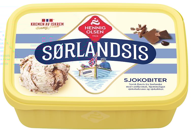 Sørlandsis sjokobiter fløteis  1,2l