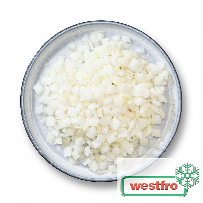 Løk, ternet 10x10  4x2,5kg  t  kg