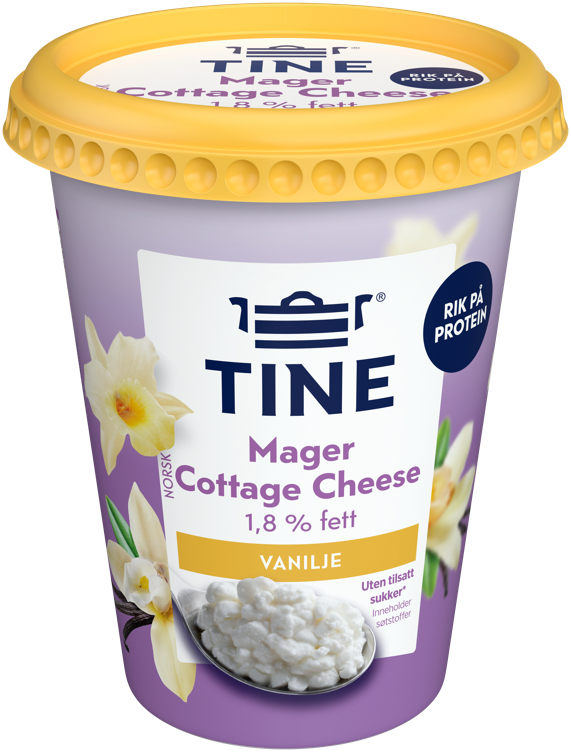 Cottage cheese mager vanilje uten  400g