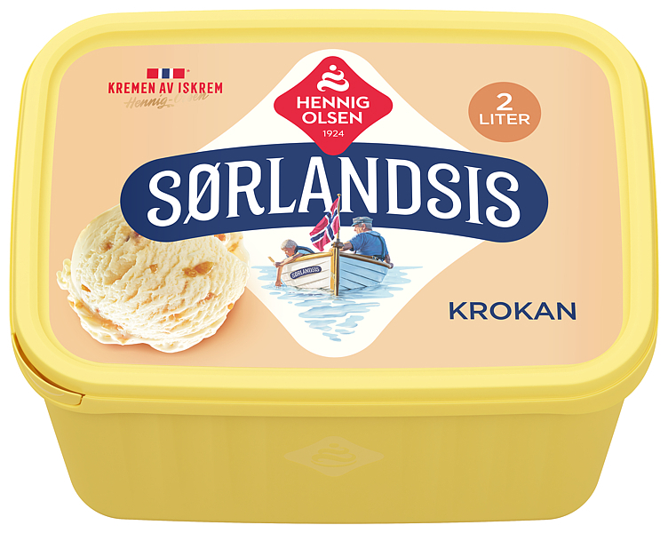 Sørlandsis crushed nougat ice cream  2l