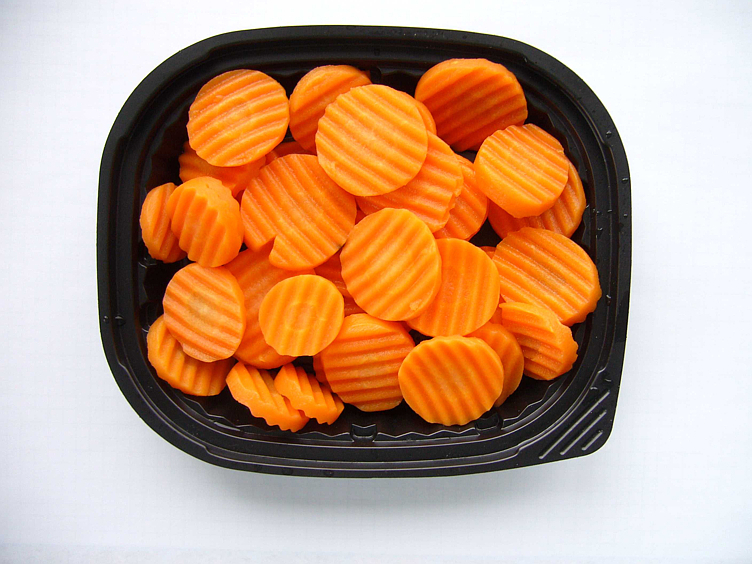 Carrots sliced crinkle cut 4x2,5kg t kg
