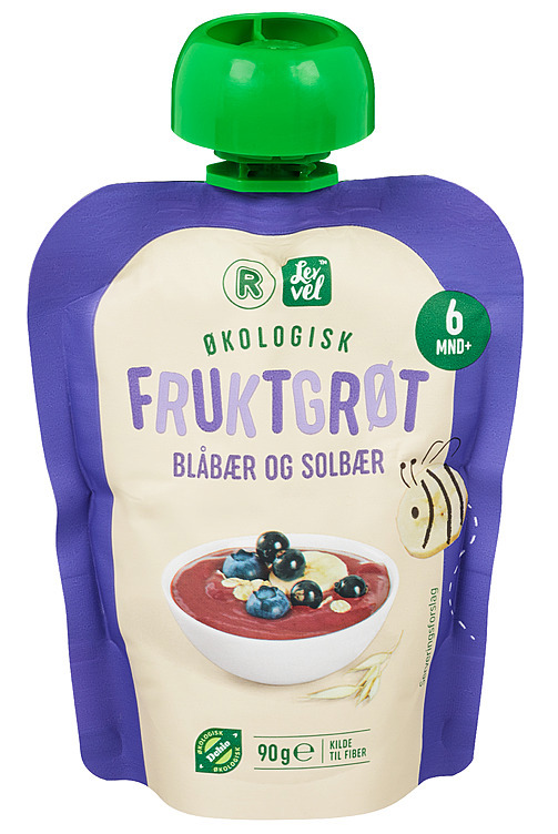 Fruktgrøt blåbær og solbær 90g