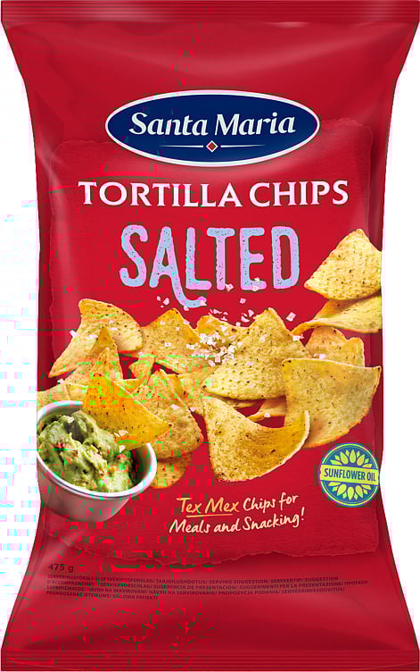Tortilla chips salted  475g