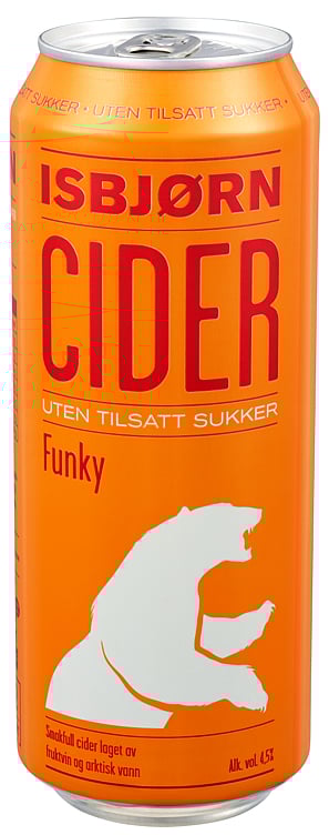Isbjørn cider funky bx  4,5%  24x50cl