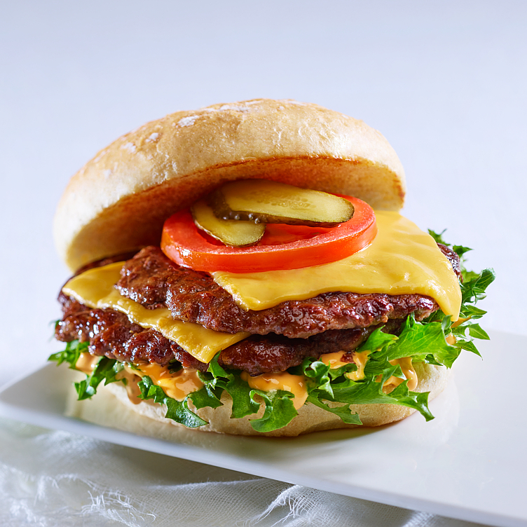 Hamburgeremne 48x100g halal  4,8kg
