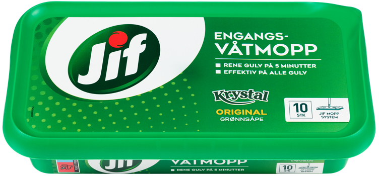Jif disposable mop, wet, krystal original  10pce