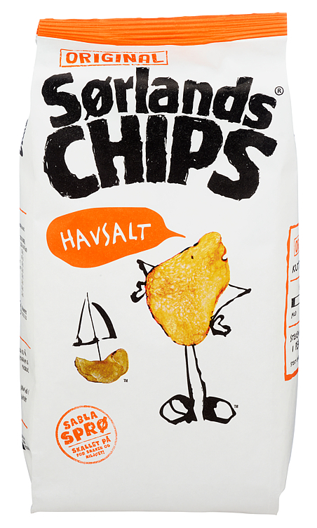 Sørlandschips original havsalt 190g