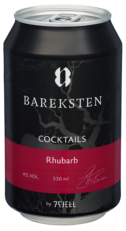 Bareksten by 7 fjell rhubarb gin fizz   4%   12x33cl