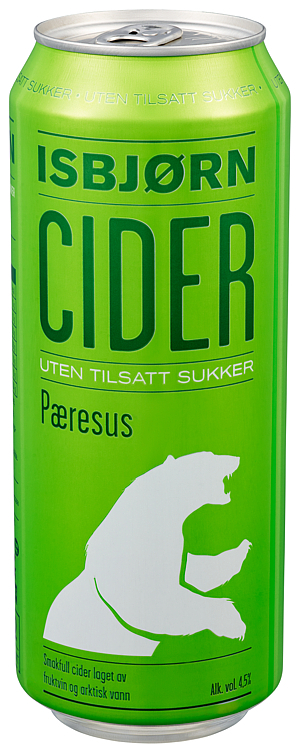 Isbjørn cider pæresus bx  4,5%  24x50cl