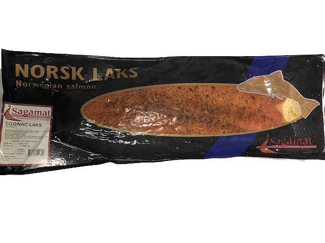 Laks cognac skåret kg