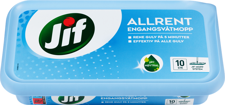 Jif disposable mop, wet, all clean  10pce