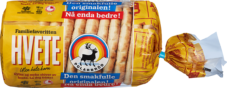 Polarbrød hvete  12pk  450g
