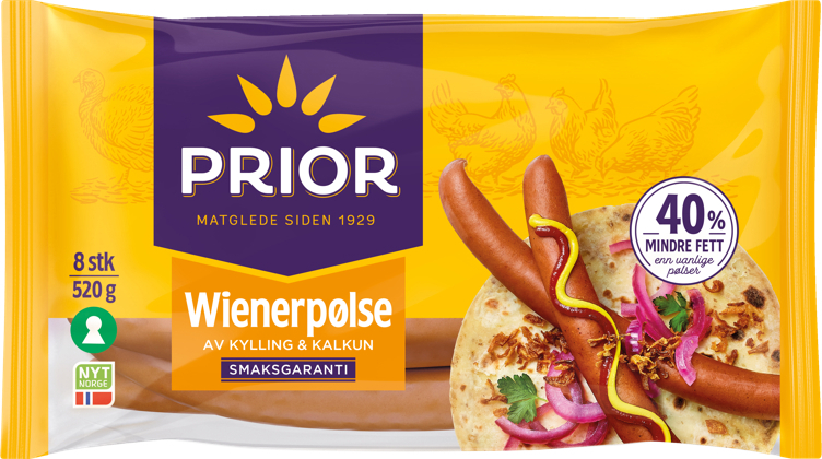 Wienerpølse kylling/kalkun  520g
