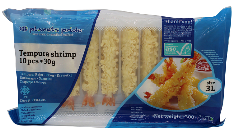 Scampi tempura pre-roasted  10x20 tray