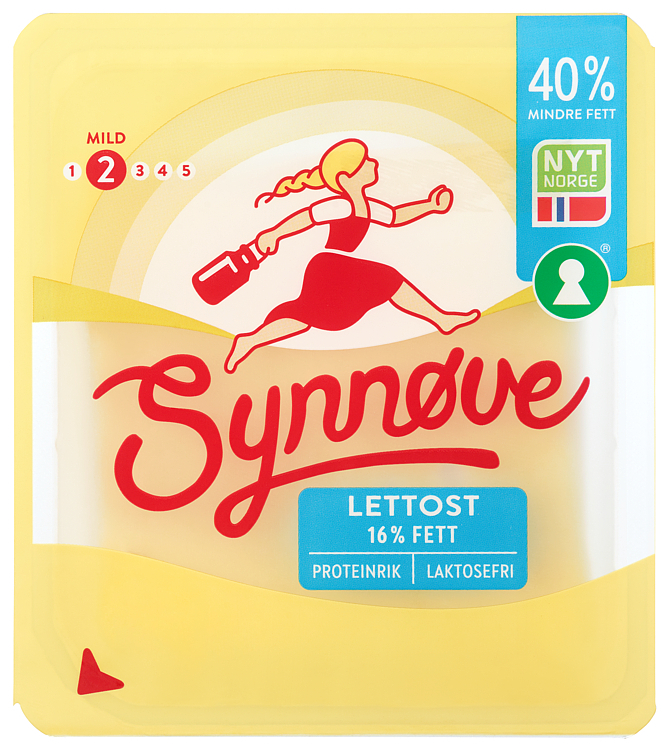 Lett gulost 40% mindre fett (16%) skivet  150g